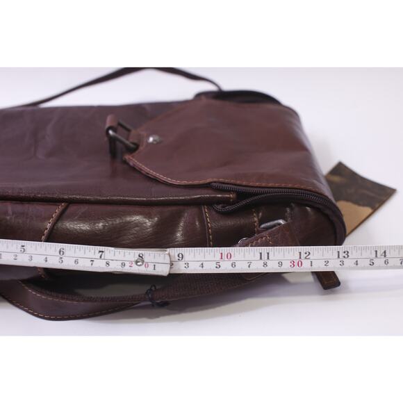 Jack Georges, Voyager, Leather, Crossbody, Messenger Bag, Brown ~ 250910-WH 1355 - Picture 6 of 6